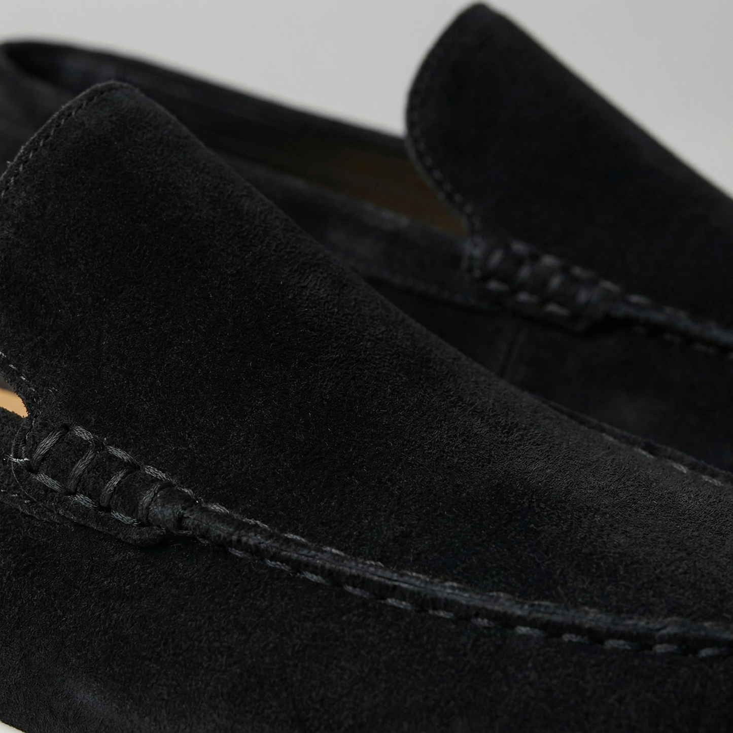 Mocassini Uomo in Camoscio Slip-On Suola in Gomma