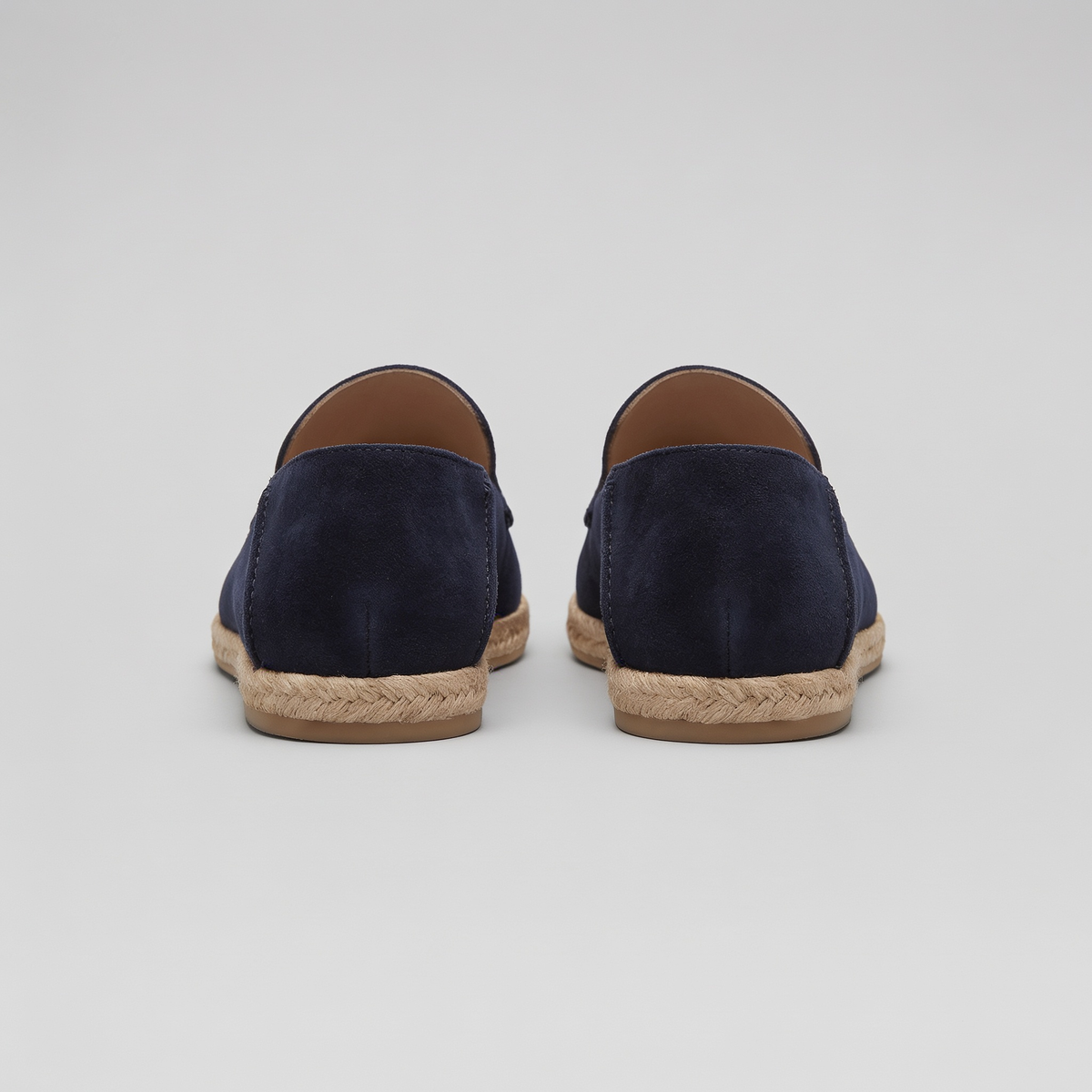 Mocassini Uomo in Camoscio Espadrillas Suola in Corda