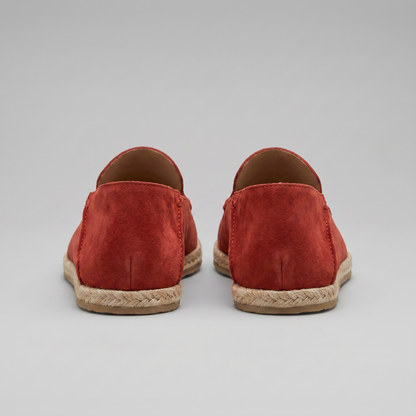 Mocassini Uomo in Camoscio Espadrillas Suola in Corda