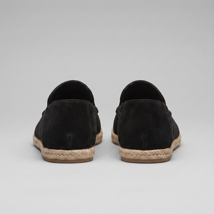 Mocassini Uomo in Camoscio Espadrillas Suola in Corda