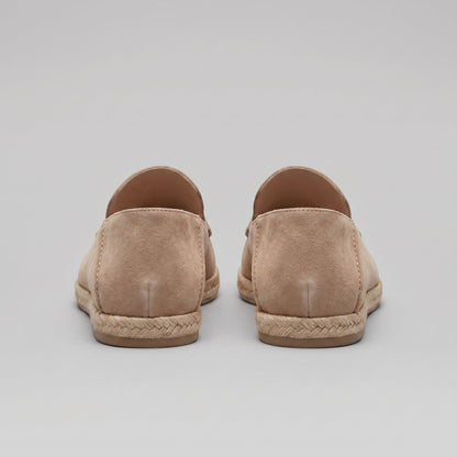 Mocassini Uomo in Camoscio Espadrillas Suola in Corda