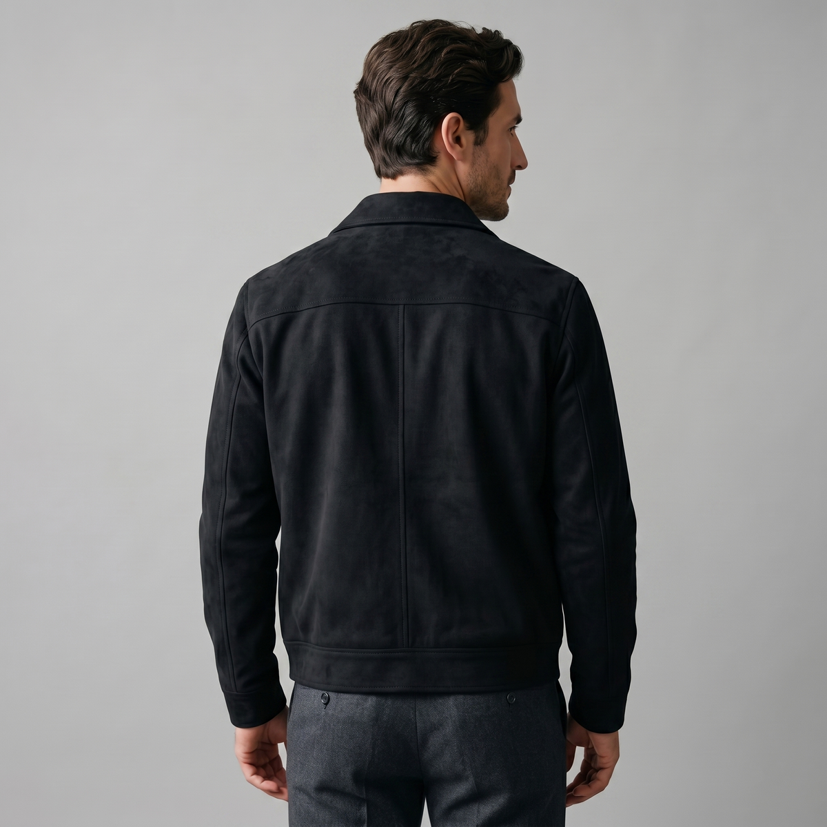 Giacca Harrington Uomo in Camoscio