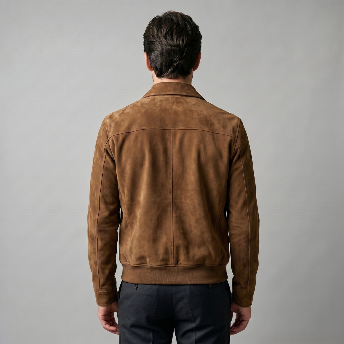 Giacca Harrington Uomo in Camoscio