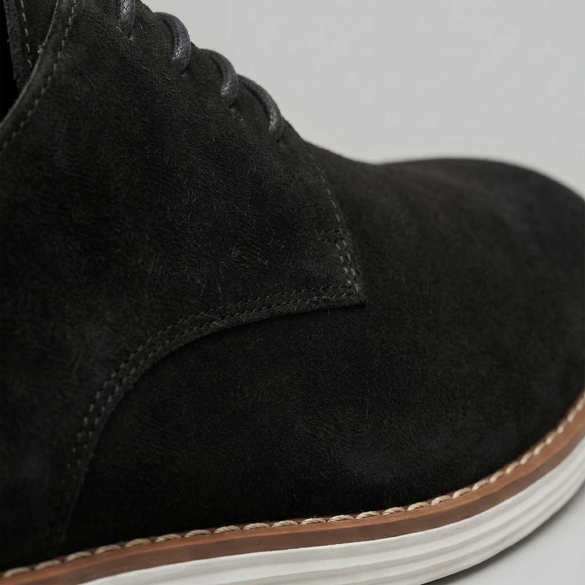 Scarpe Derby Uomo Effetto Camoscio Stringate Cammello