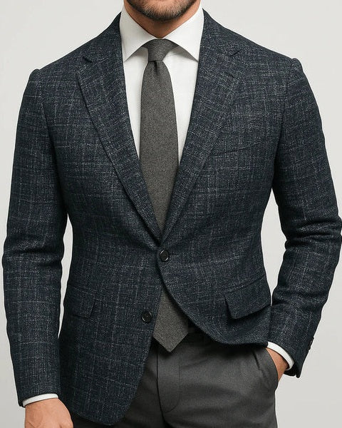 Blazer Uomo Sartoriale con Spalle Imbottite