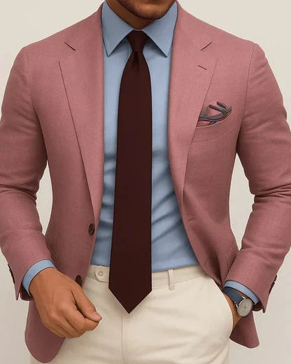 Blazer Uomo Sartoriale con Spalle Imbottite