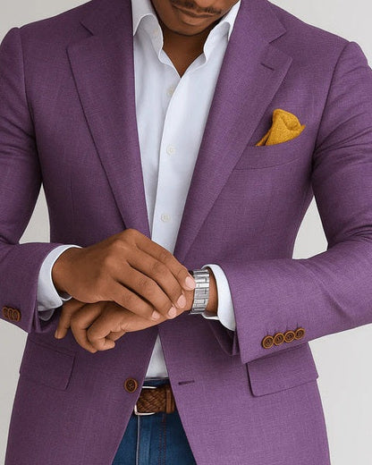 Blazer Uomo Sartoriale con Spalle Imbottite