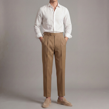 Pantaloni Uomo Eleganti Taglio Sartoriale Classici