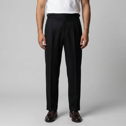 Pantaloni Uomo Sartoriali con Pince Gamba Dritta