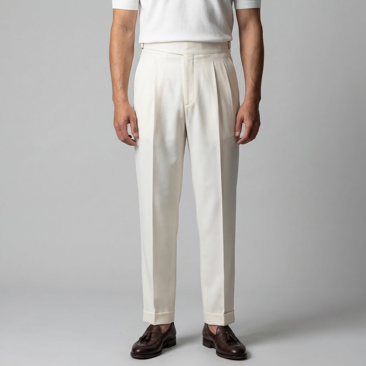 Pantaloni Uomo Sartoriali con Pince Gamba Dritta