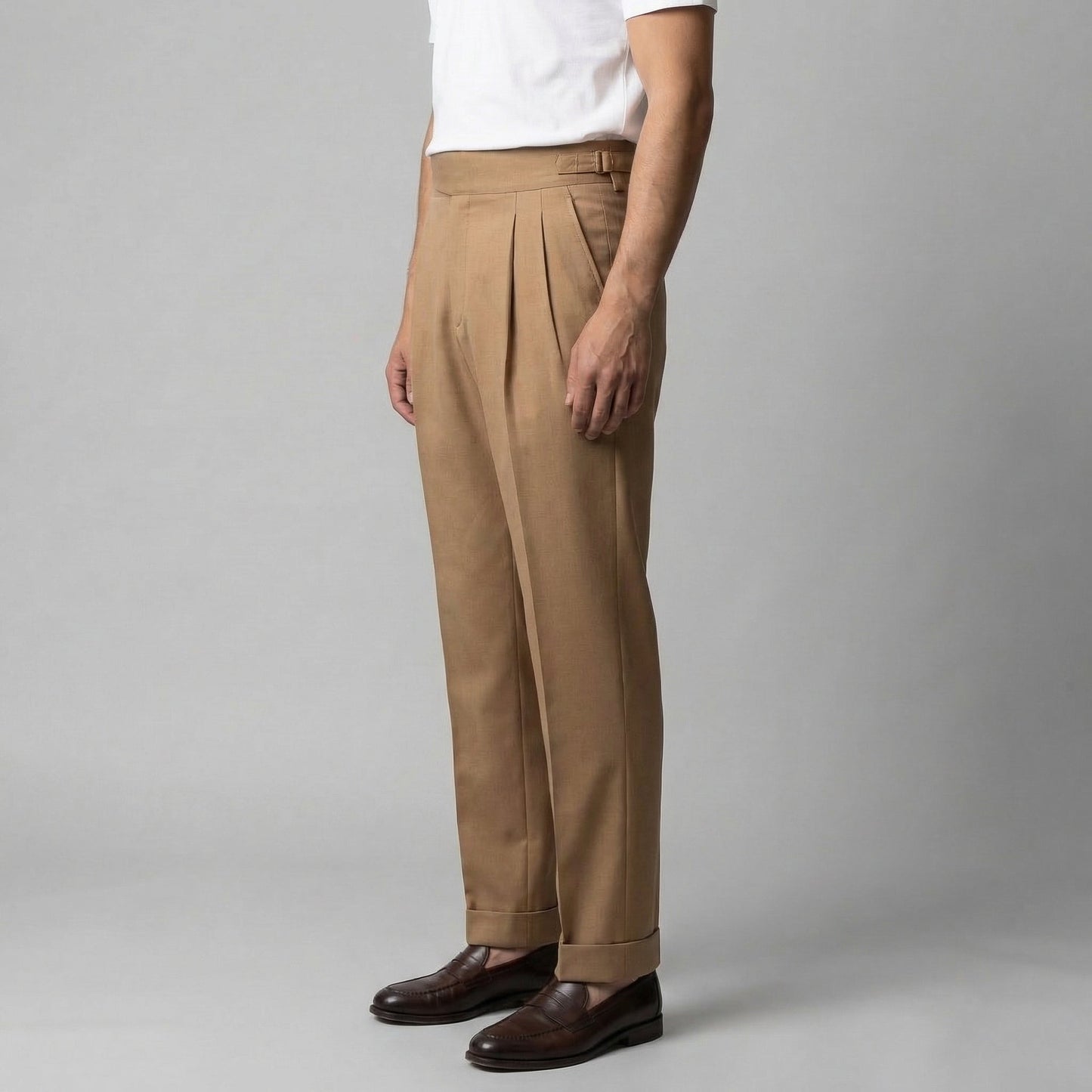 Pantaloni Uomo Sartoriali con Pince Gamba Dritta
