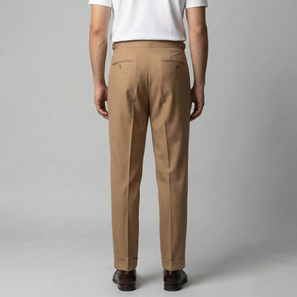 Pantaloni Uomo Sartoriali con Pince Gamba Dritta