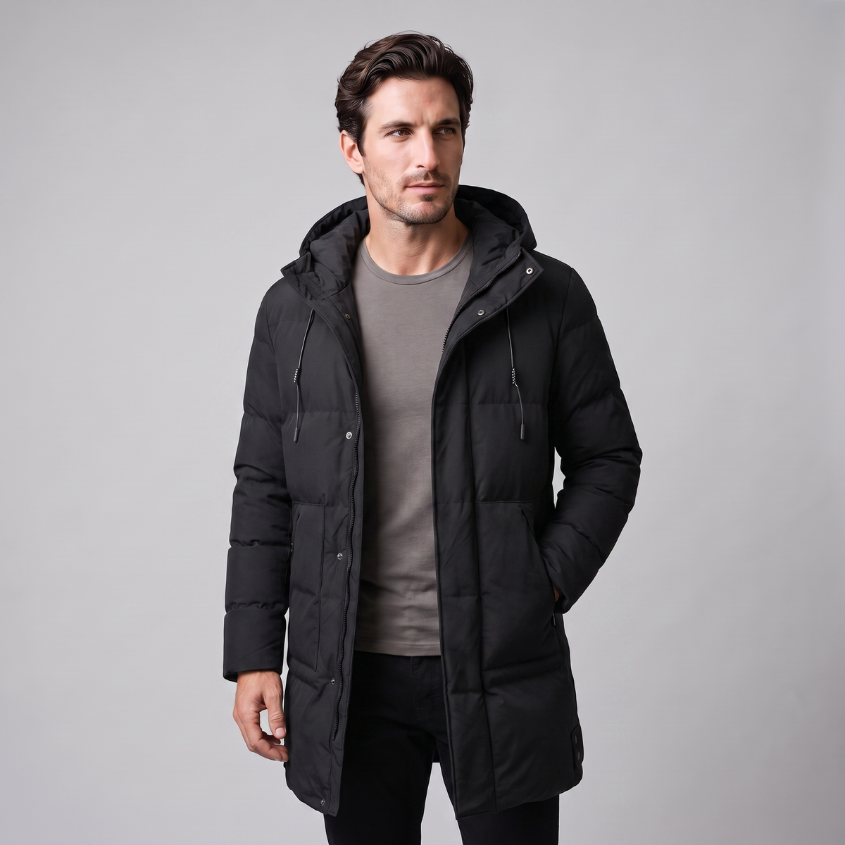 Giacca Uomo Imbottita con Cappuccio