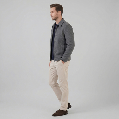 Giacca Uomo in Misto Lana con Zip
