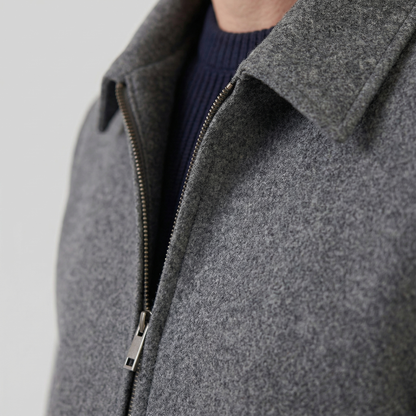 Giacca Uomo in Misto Lana con Zip