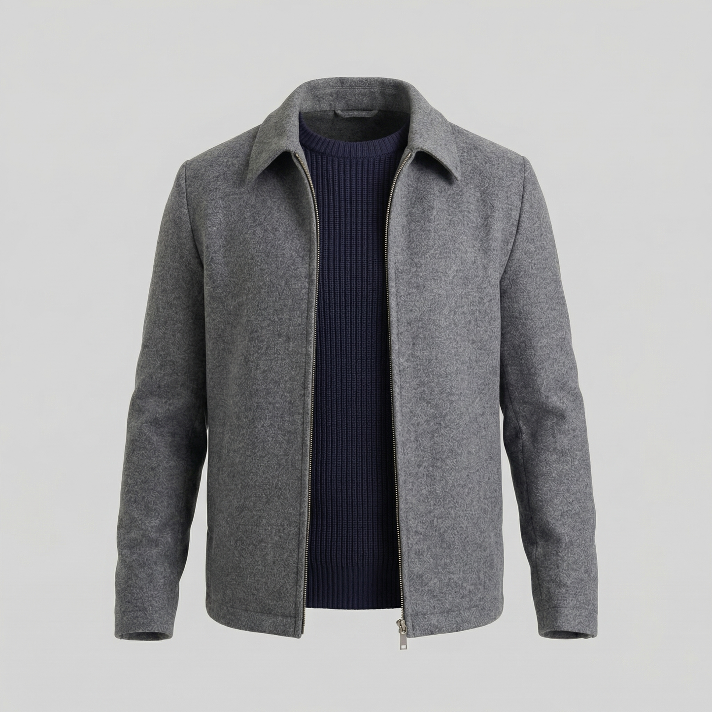 Giacca Uomo in Misto Lana con Zip