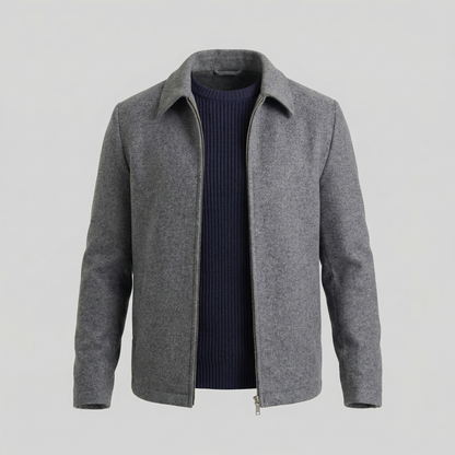 Giacca Uomo in Misto Lana con Zip