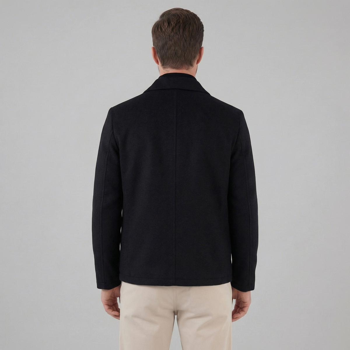 Giacca Uomo in Misto Lana con Zip