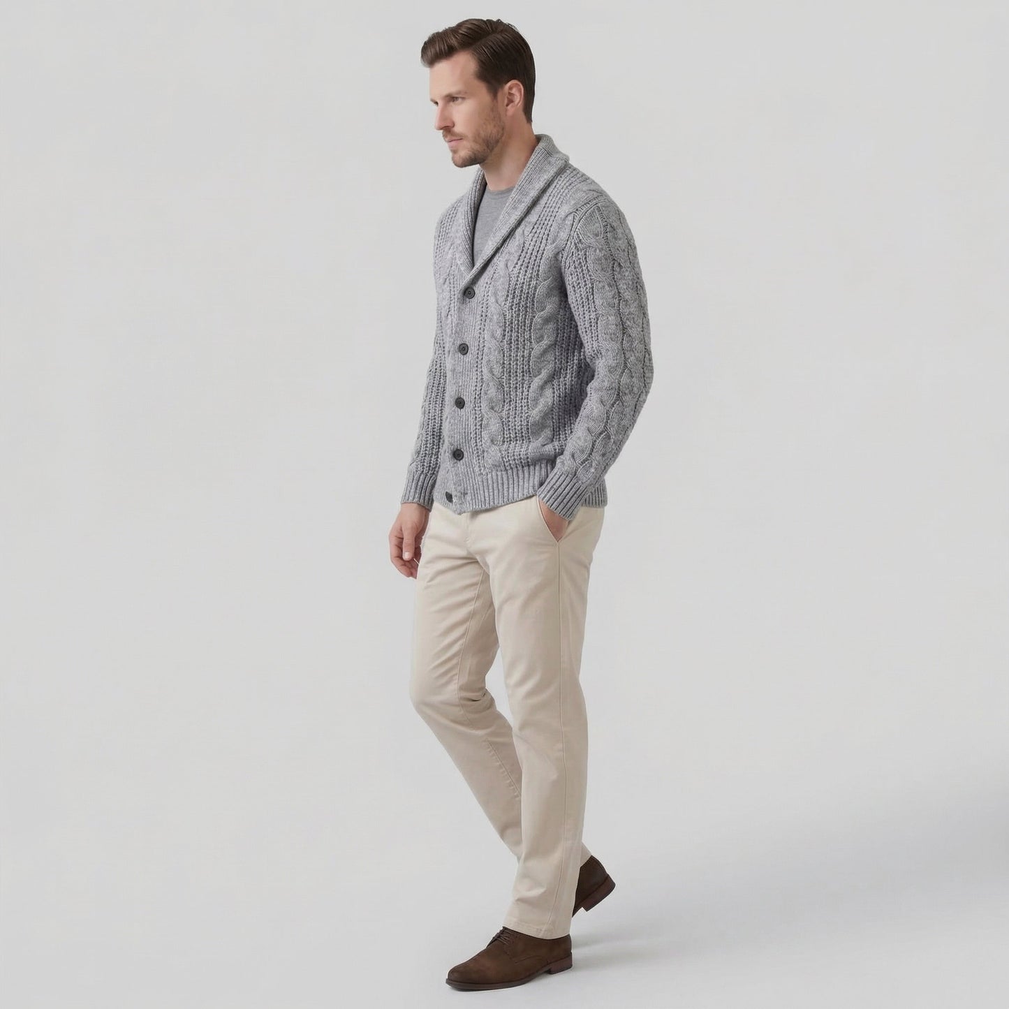 Cardigan Uomo in Lana Morbido Invernale