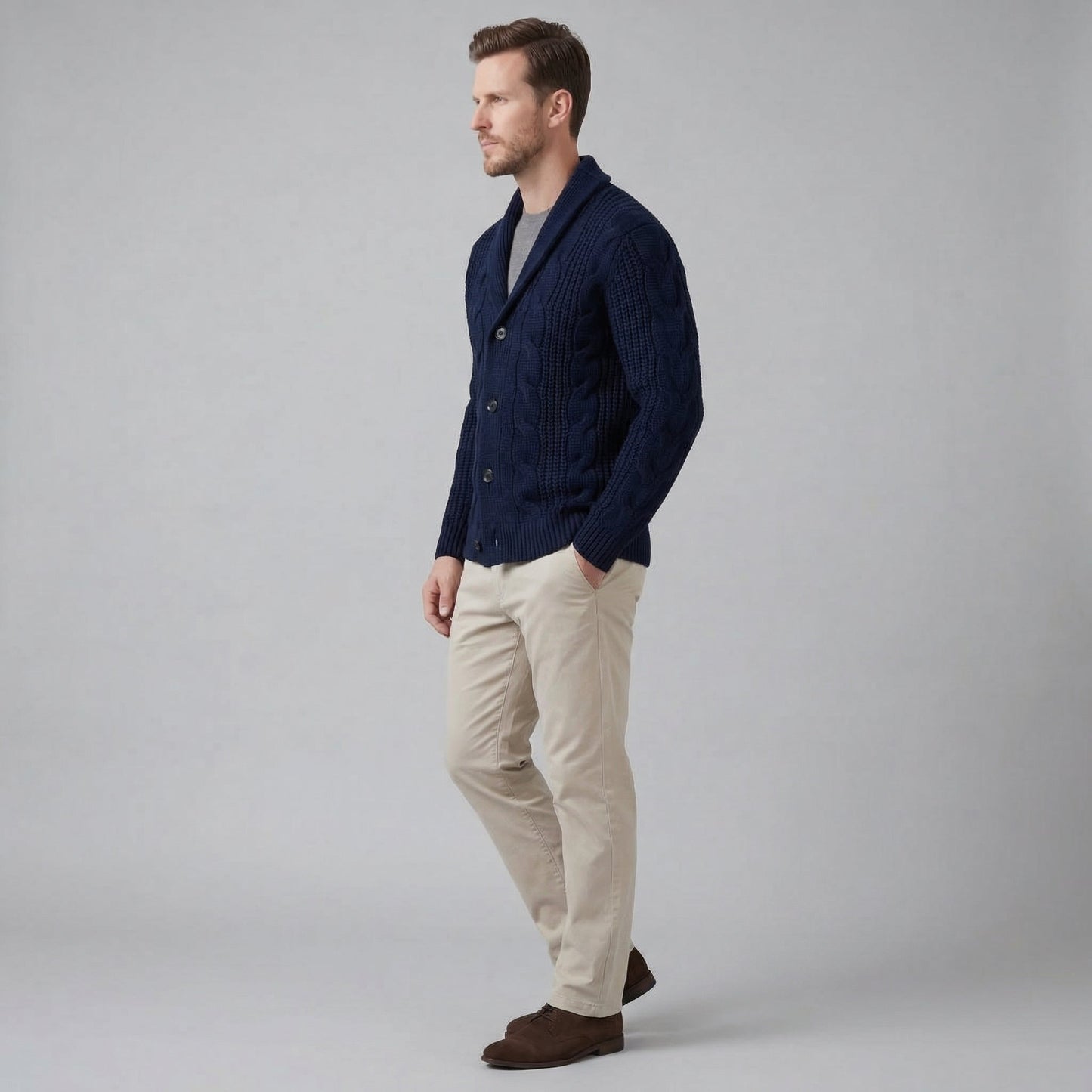 Cardigan Uomo in Lana Morbido Invernale