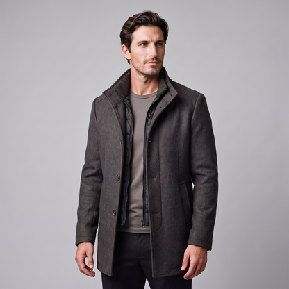 Cappotto Uomo con Gilet Trapuntato Staccabile