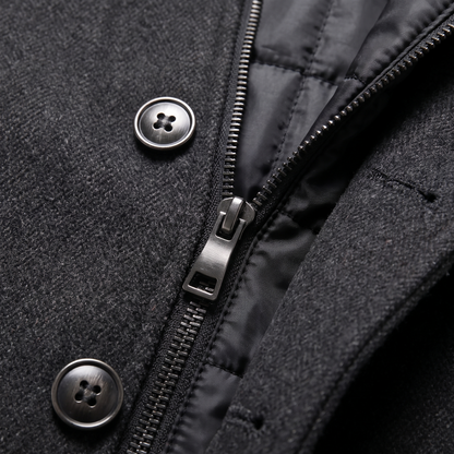 Cappotto Uomo con Gilet Trapuntato Staccabile