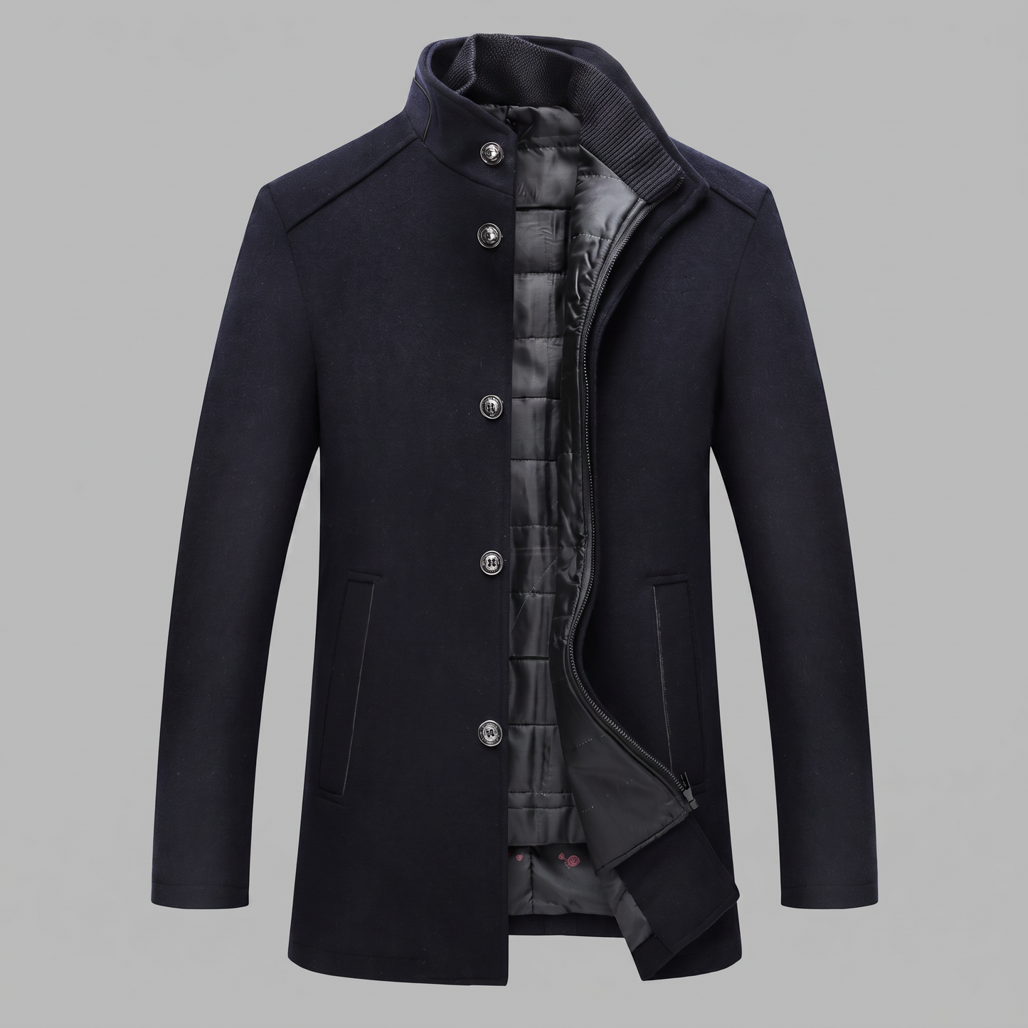 Cappotto Uomo con Gilet Trapuntato Staccabile