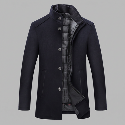 Cappotto Uomo con Gilet Trapuntato Staccabile