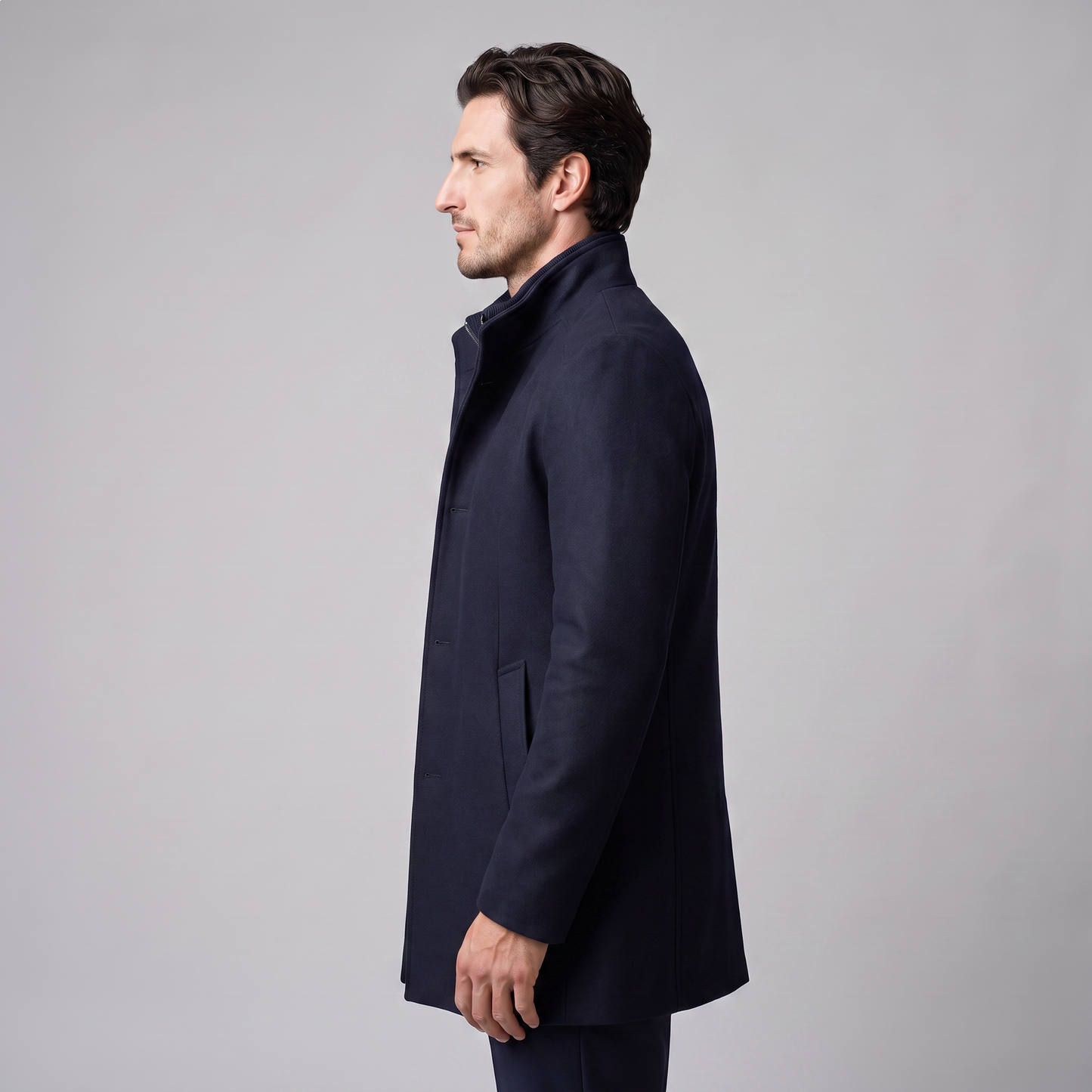 Cappotto Uomo con Gilet Trapuntato Staccabile