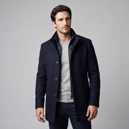 Cappotto Uomo con Gilet Trapuntato Staccabile