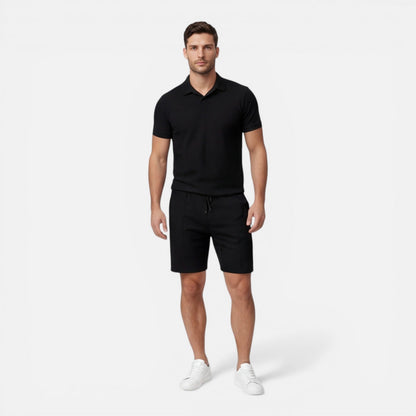 Completo Uomo Polo e Shorts Estivo Slim Fit Cotone