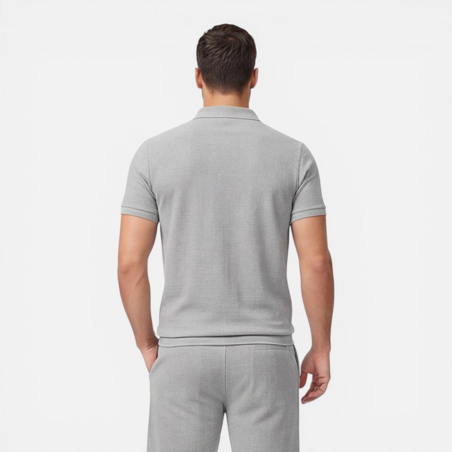 Completo Uomo Polo e Shorts Estivo Slim Fit Cotone