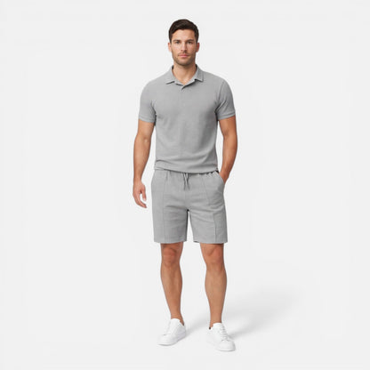 Completo Uomo Polo e Shorts Estivo Slim Fit Cotone