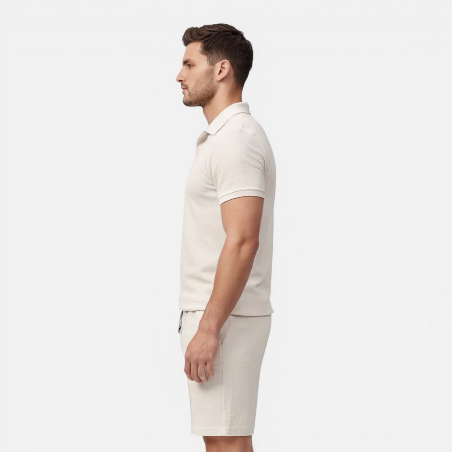 Completo Uomo Polo e Shorts Estivo Slim Fit Cotone