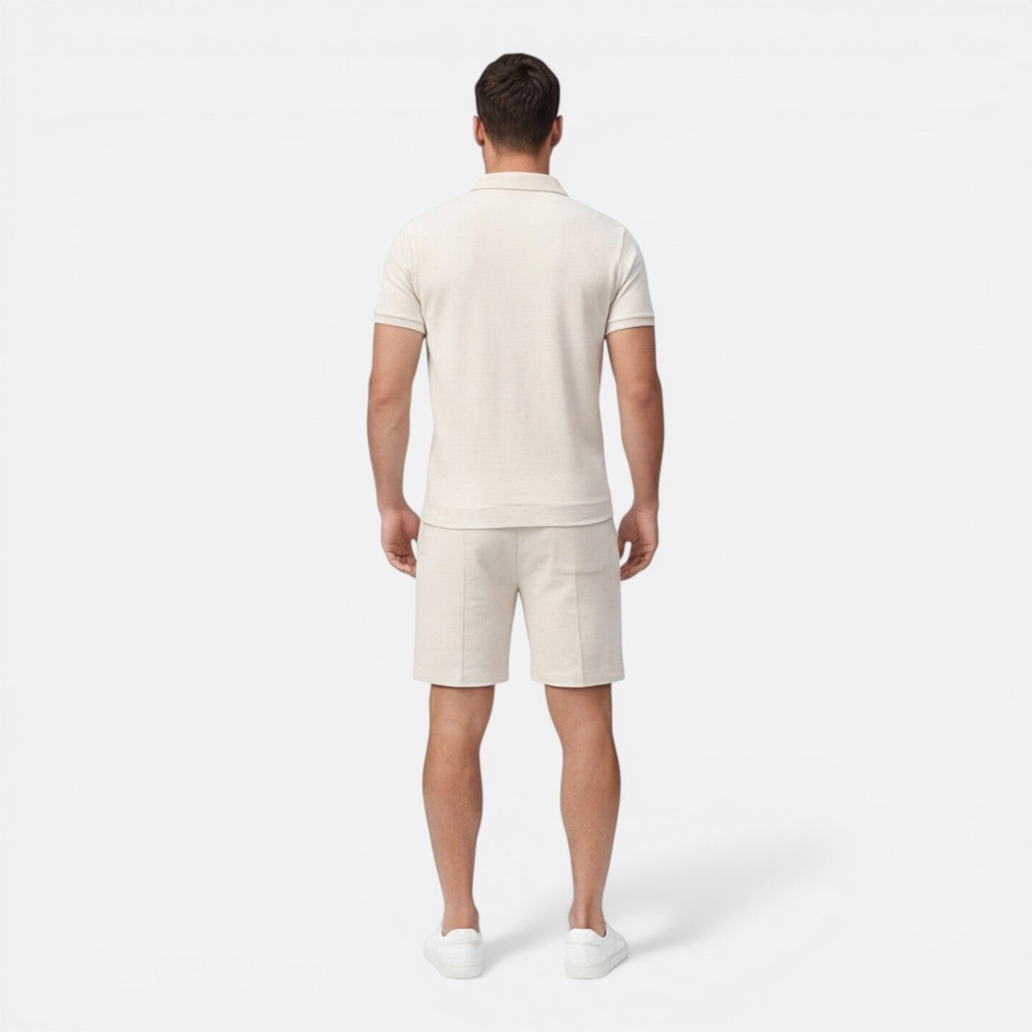 Completo Uomo Polo e Shorts Estivo Slim Fit Cotone