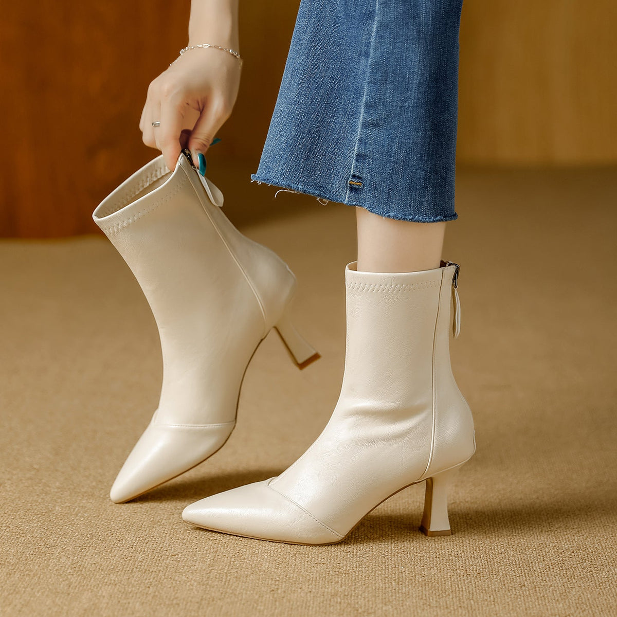 Rachele | Stivali Donna in Pelle Premium con Suola Alta