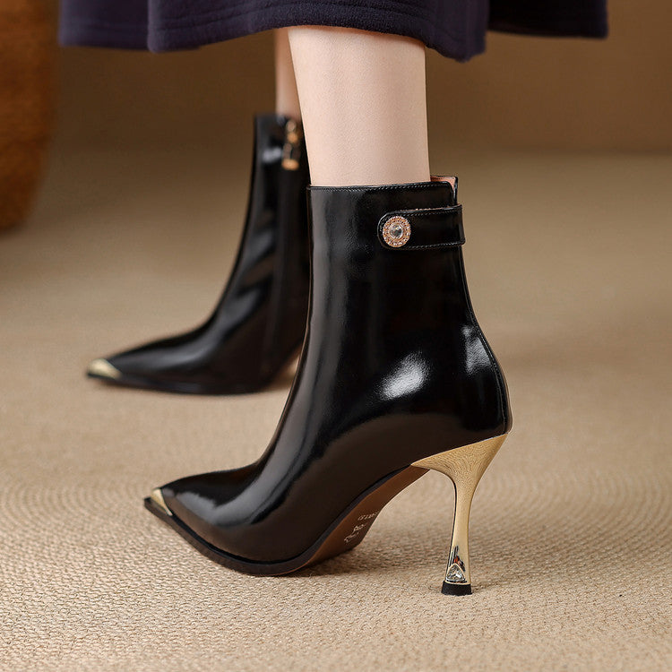 Stella | Stivaletti Donna in Pelle Autentica con Fibbia