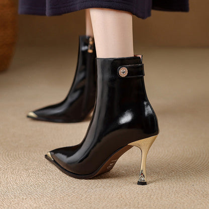 Stella | Stivaletti Donna in Pelle Autentica con Fibbia