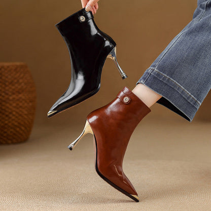 Stella | Stivaletti Donna in Pelle Autentica con Fibbia