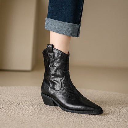 Nerina | Stivali Donna in Pelle Autentica Stile Western