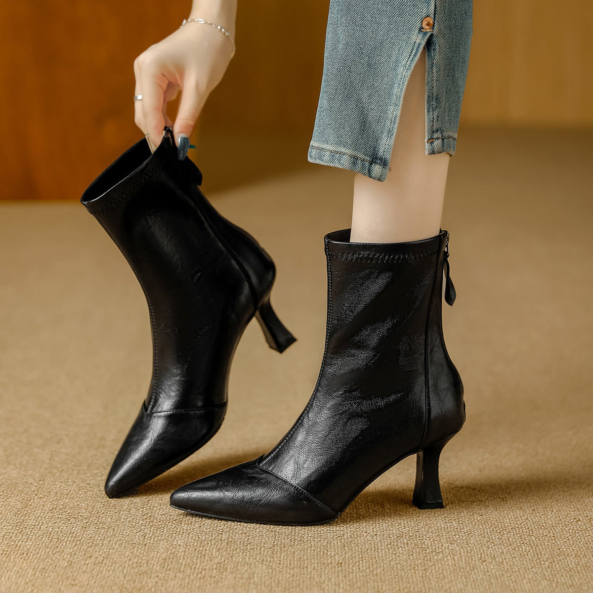 Rachele | Stivali Donna in Pelle Premium con Suola Alta