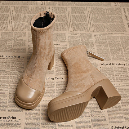 Eva | Stivali Donna in Camoscio Premium con Punta Tonda