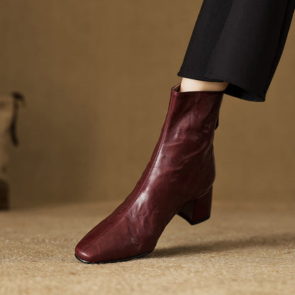 Celeste | Stivaletti Donna in Pelle Autentica con Tacco Medio
