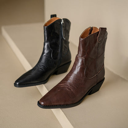 Nerina | Stivali Donna in Pelle Autentica Stile Western