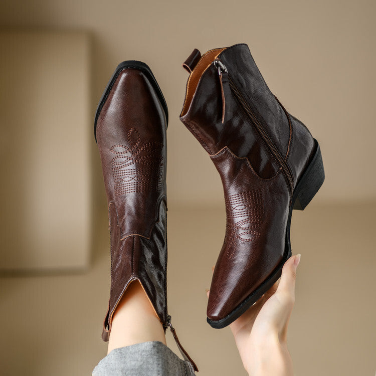 Nerina | Stivali Donna in Pelle Autentica Stile Western