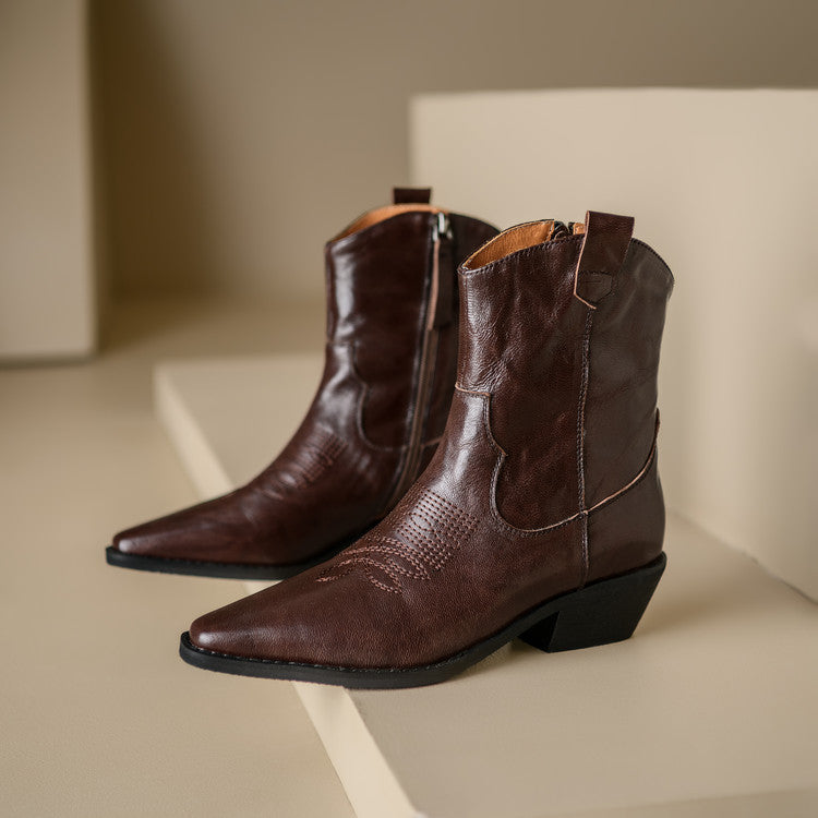 Nerina | Stivali Donna in Pelle Autentica Stile Western