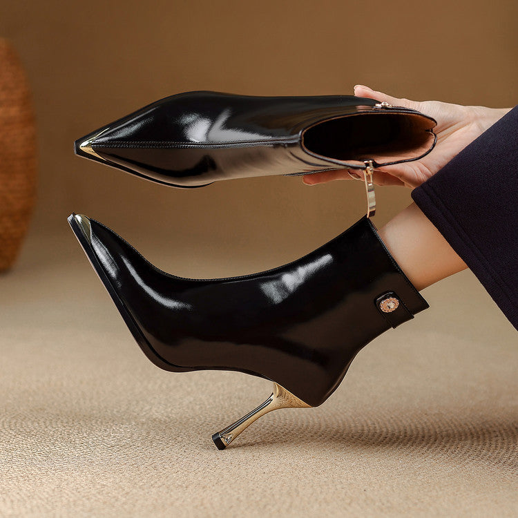 Stella | Stivaletti Donna in Pelle Autentica con Fibbia