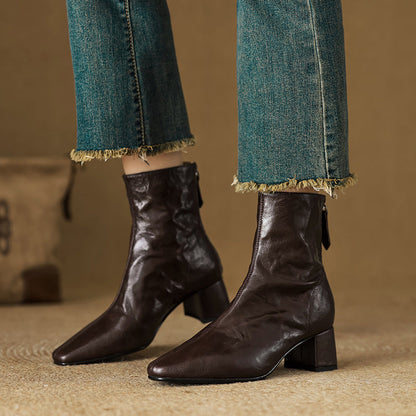 Celeste | Stivaletti Donna in Pelle Autentica con Tacco Medio