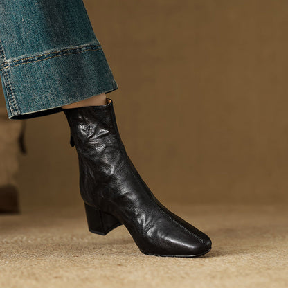 Celeste | Stivaletti Donna in Pelle Autentica con Tacco Medio