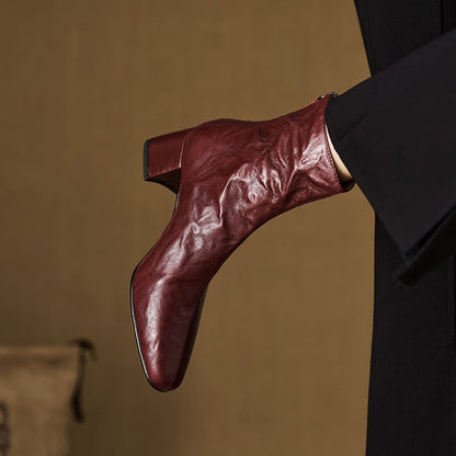 Celeste | Stivaletti Donna in Pelle Autentica con Tacco Medio